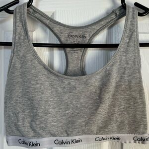 Calvin Klein Grey Modern Cotton Bralette Size Medium